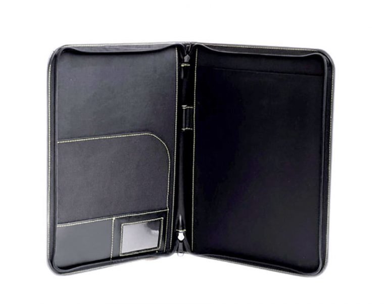 Carpeta cuero cremallera y calculadora - Imagen 4